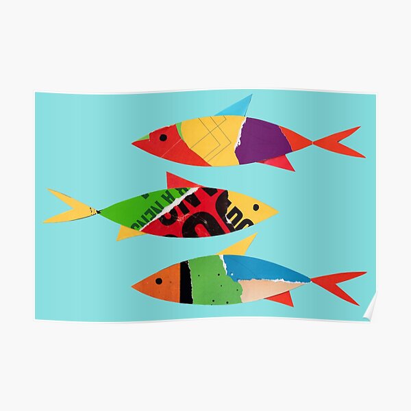 Three Colorful Fishes Poster