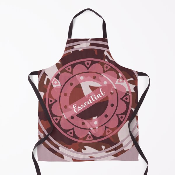 Aperçu de l'œuvre Essentiel, abstrait rond floral, camouflage rouge pour femme créée et vendue par MsKapolo.