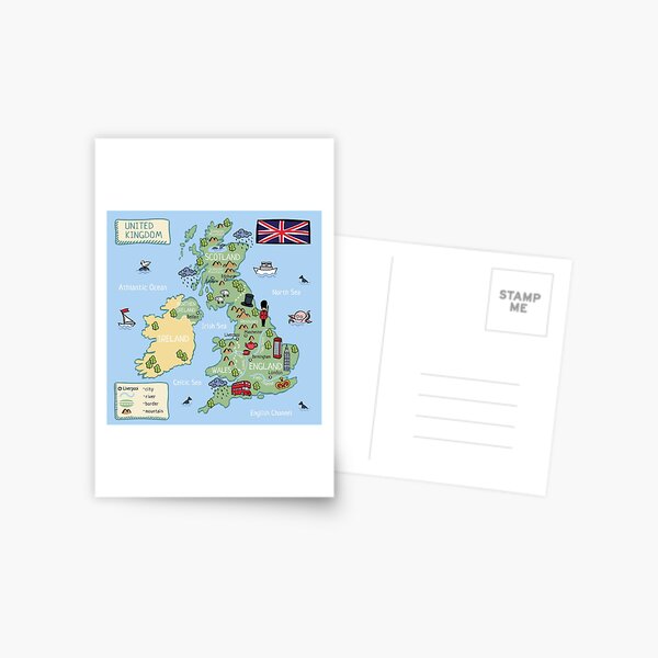Item preview, Cartoon map United Kingdom designed and sold by Chuen.