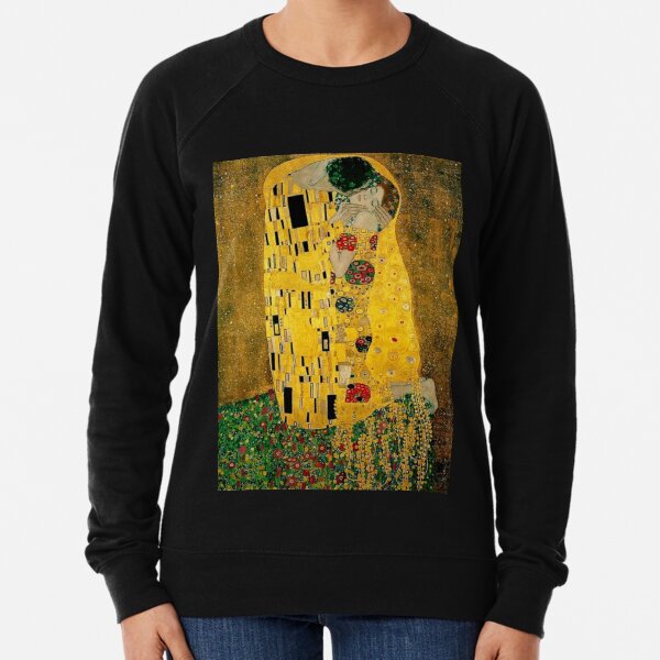 "Der Kuss" von Gustav Klimt | Liebespaar - Die Liebenden Leichter Pullover