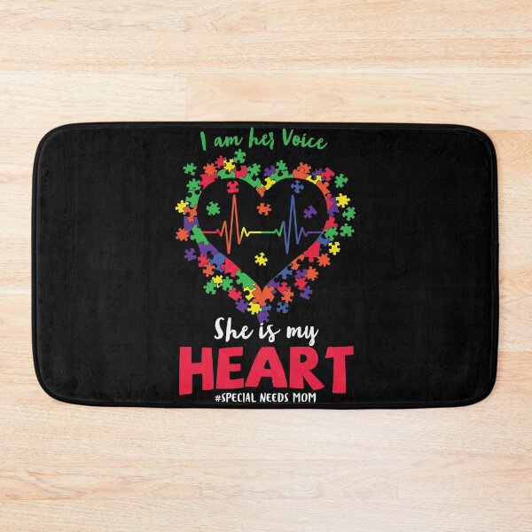 Item preview, I am her voice she is my heart autism awareness designed and sold by TrendingTees4u.