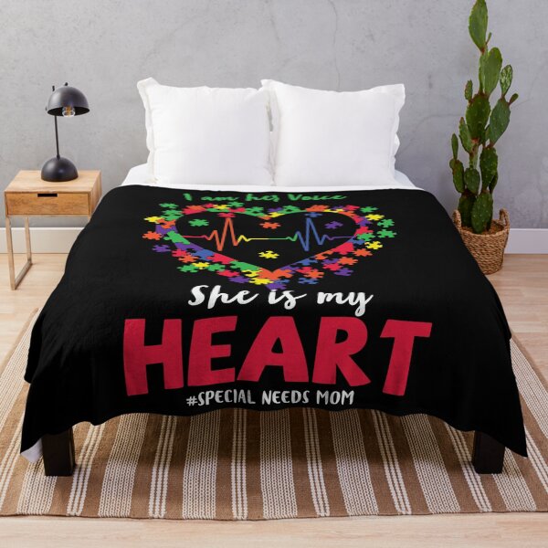 Item preview, I am her voice she is my heart autism awareness designed and sold by TrendingTees4u.