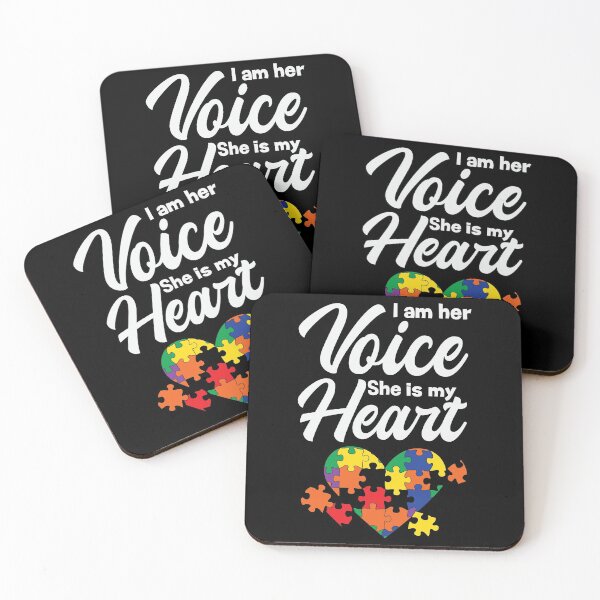 Item preview, I am her voice she is my heart autism awareness designed and sold by TrendingTees4u.