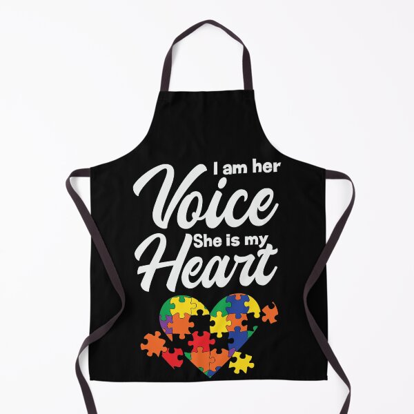 Item preview, I am her voice she is my heart autism awareness designed and sold by TrendingTees4u.