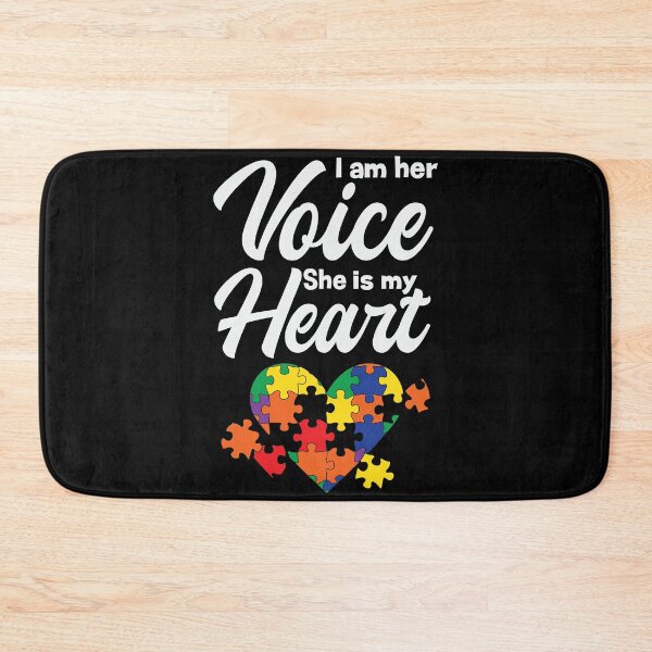 Item preview, I am her voice she is my heart autism awareness designed and sold by TrendingTees4u.