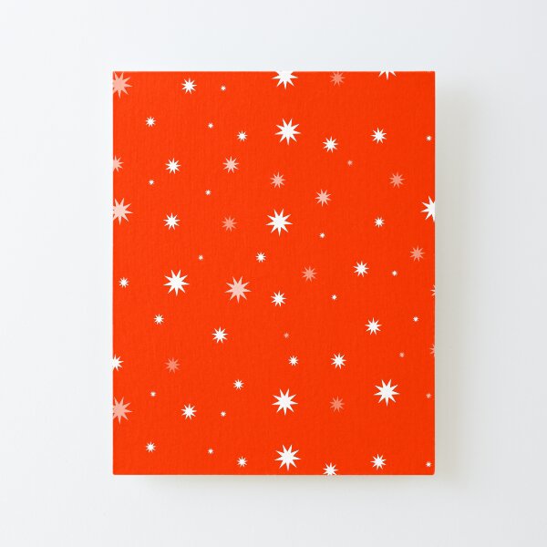 Stars with Orange Background Canvas Mounted Print