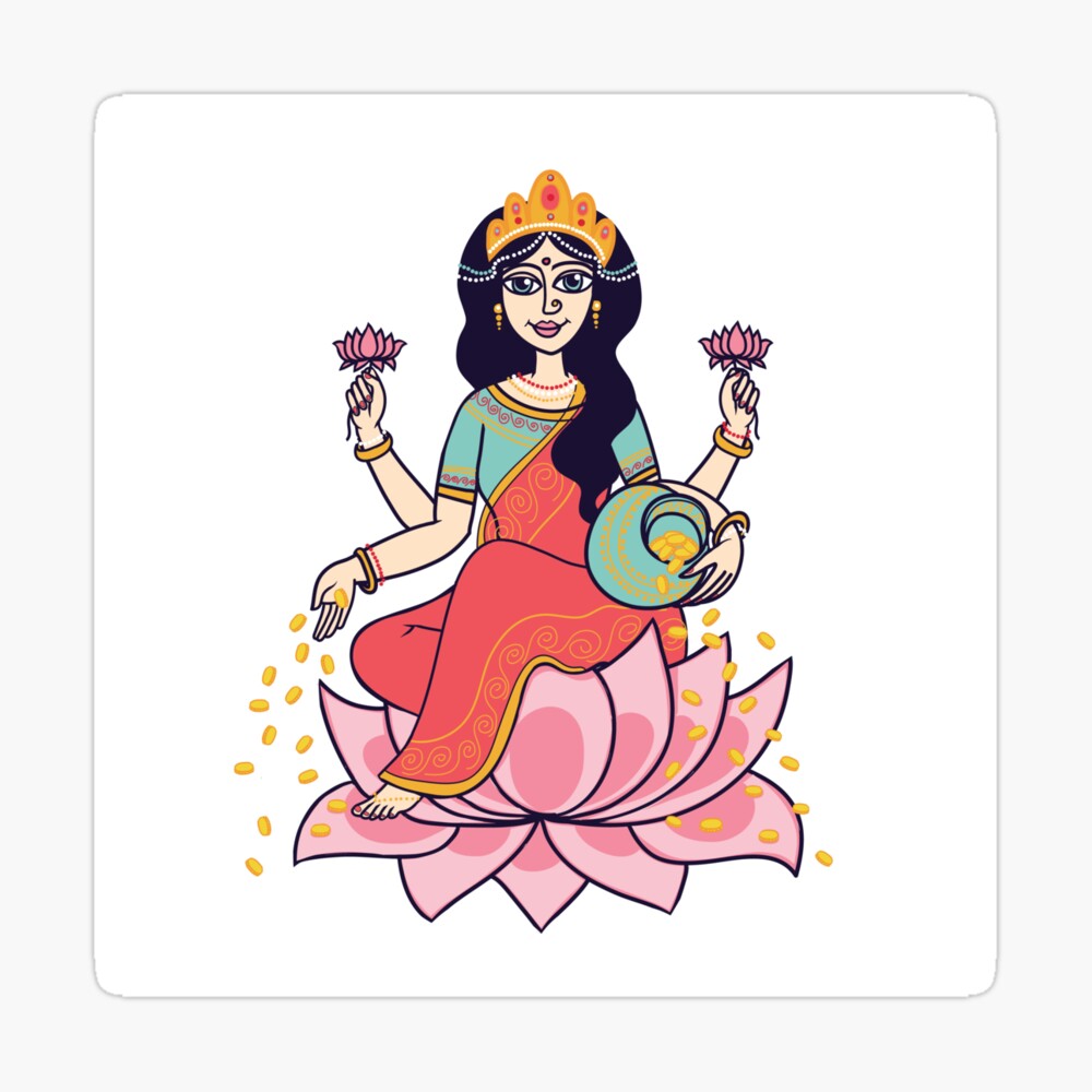 Indian goddess Shakti, sketch for your design Stock Vector | Adobe Stock
