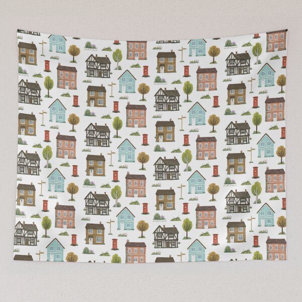 Item preview, English Houses Pattern designed and sold by belizabethg.