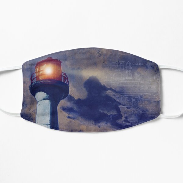 Mayne Island Cloud & Lighthouse (night) Flat Mask
