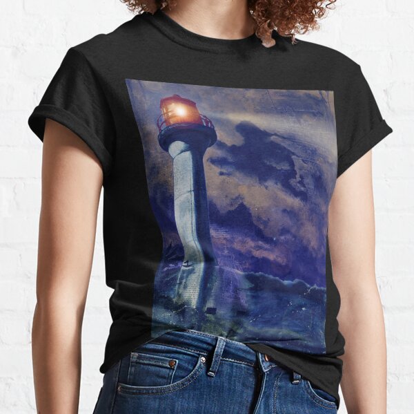 Mayne Island Cloud & Lighthouse (night) Classic T-Shirt