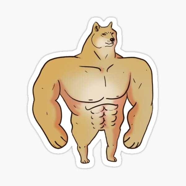 Swole Doge x Among Us Sticker for Laptops, Notebooks, and Hydro