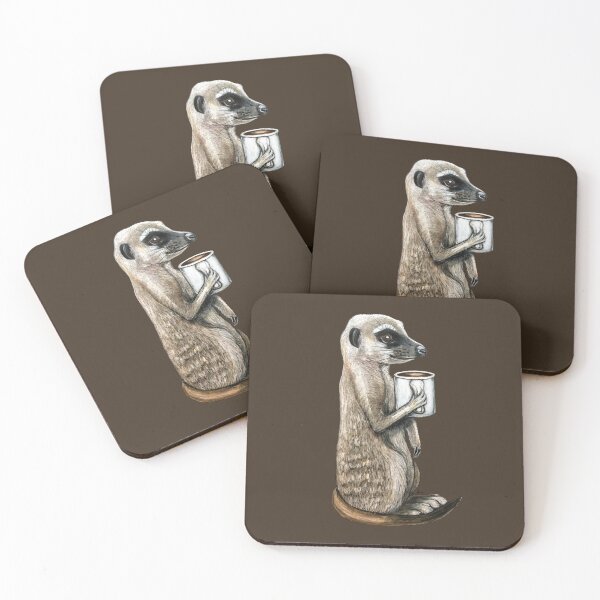 Item preview, Meerkat Macchiato designed and sold by GardenPartyArt.