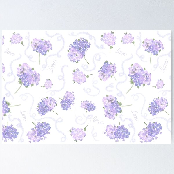 Item preview, Purple Hydrangea Love Watercolor designed and sold by ALEXIA SPEEKS.