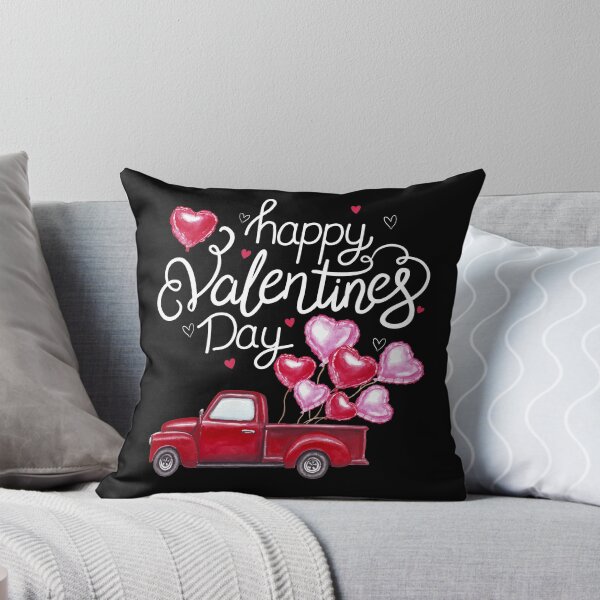 Artikelvorschau, Roter LKW mit Herzen Happy Valentinstag Geschenke für Frauen entworfen und verkauft von HeroTee.