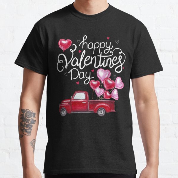 Red Truck With Hearts Happy Valentine's Day Gifts For Women