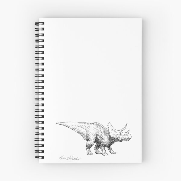 Item preview, Cera the Triceratops - Dinosaur Ink Drawing designed and sold by Karen Whitworth.