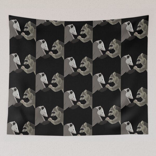 Item preview, Opossum Raccoon Arm Wrestle designed and sold by alwe-designs.