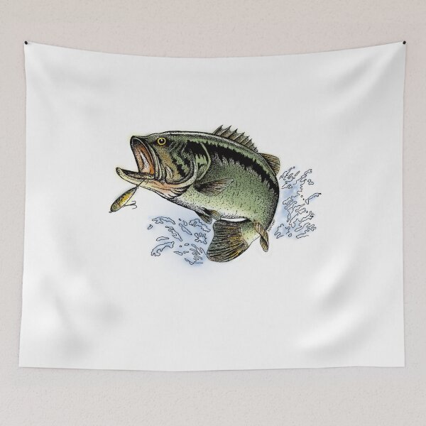 Item preview, Largemouth Bass jumping out of the water designed and sold by Pixelmatrix.