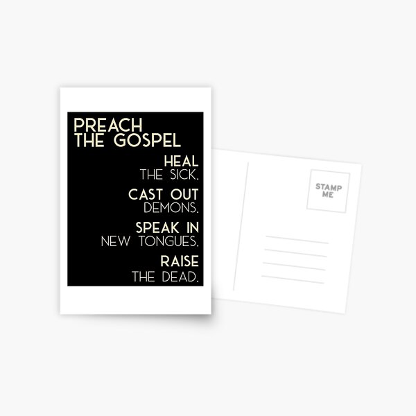 Preach The Gospel Postcard