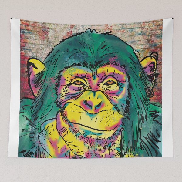 Item preview, Graffiti Monkey Painting, Monkey Art, Animal Art designed and sold by Urbanabstract.