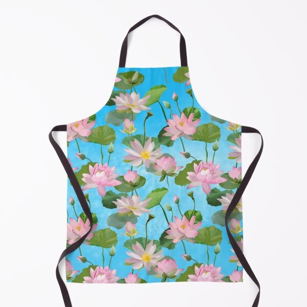 Item preview, Watercolor lily pattern seamless with Blue watercolor texture background designed and sold by mashmosh.
