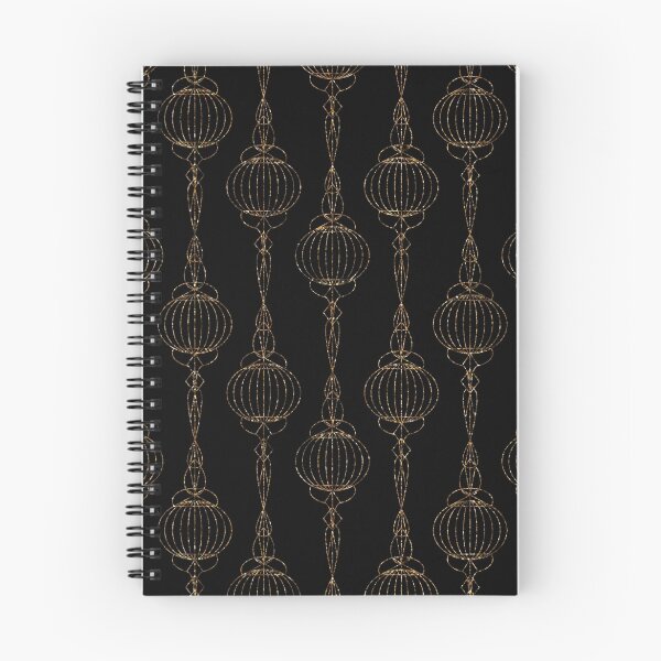 Item preview, Geometric ornament gold seamless pattern. Modern art deco stylish texture. Gold trendy glitter print on black background designed and sold by fuzzyfox.