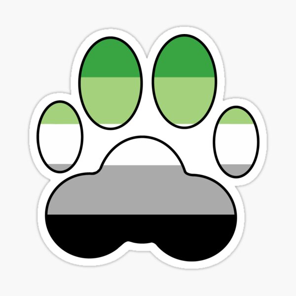 Lgbt Pride Paws Aromantic Sticker For Sale By Echoskyart Redbubble