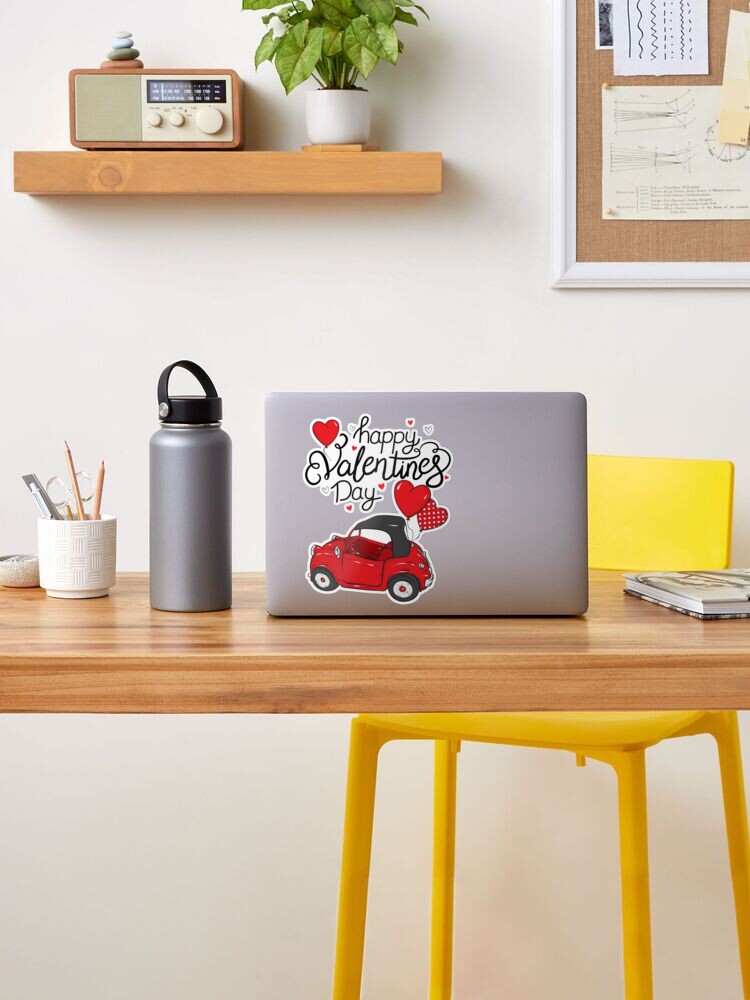 Red Truck With Hearts Happy Valentine's Day Gifts For Women Sticker for  Sale by HeroTee