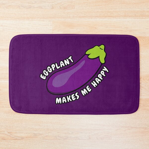 Item preview, Eggplant Makes Me Happy - Funny  Emoji T-Shirt designed and sold by FunnyStoopid.