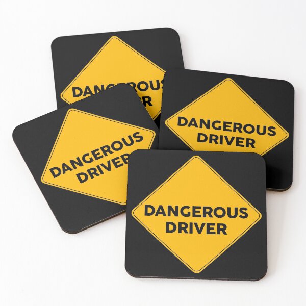 Item preview, Dangerous Driver | Yellow Road Sign  designed and sold by FriendsList.