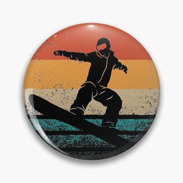 Item preview, Retro Vintage Distressed Winter Sunset Cool Snowboarding Tee designed and sold by CoolSilhouettes.