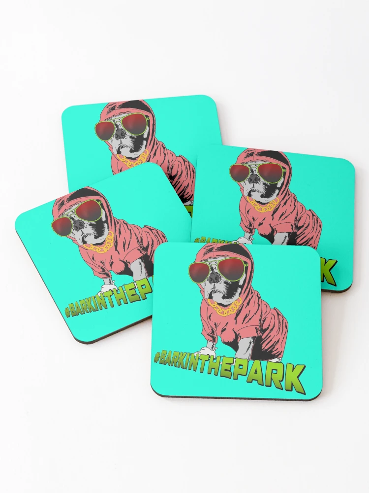Thumbnail 1 of 5, Coasters (Set of 4), Bark In The Park designed and sold by RGIllustrations.