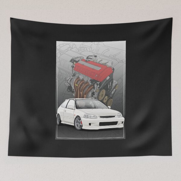 Item preview, Civic EK9 White with a B16b engine  designed and sold by ArtyMotive.