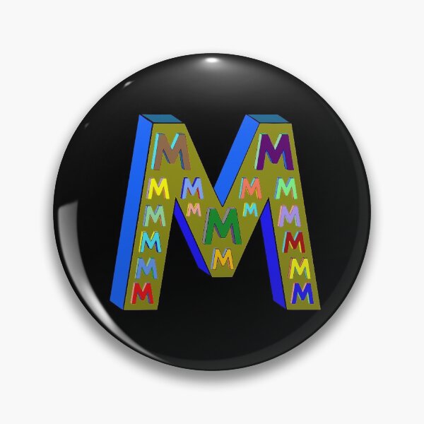 Item preview, Big Letter M, Little Letter Ms (yellow and blue) designed and sold by artfulnotebook.