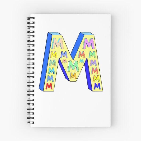 Item preview, Big Letter M, Little Letter Ms (yellow and blue) designed and sold by artfulnotebook.