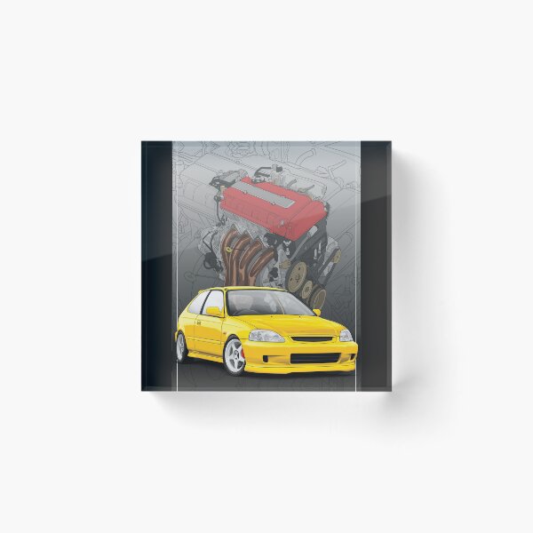 Item preview, Civic EK9 Yellow with a B16b engine  designed and sold by ArtyMotive.