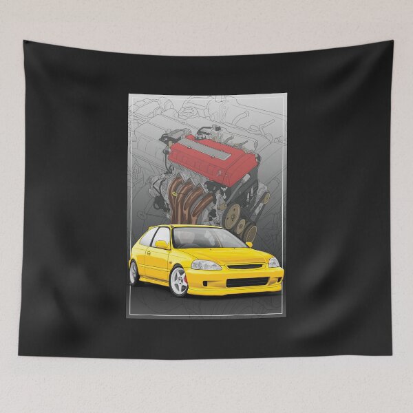 Item preview, Civic EK9 Yellow with a B16b engine  designed and sold by ArtyMotive.
