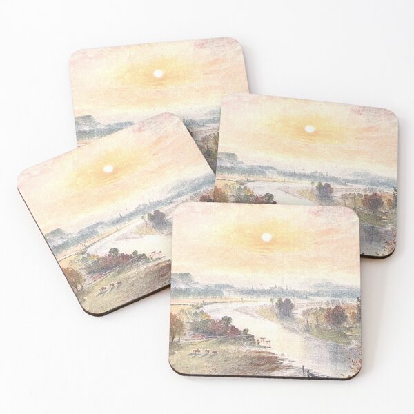 Item preview, Looking towards Melrose in the evening | Vintage Illustration designed and sold by yourscotborders.