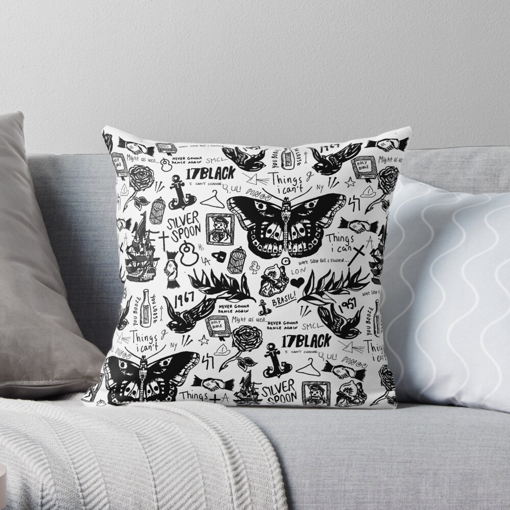 Harry - All Tattoos Throw Pillow