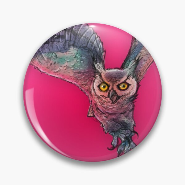 Item preview, Horned Owl Pink Sky designed and sold by Sloth Machine.