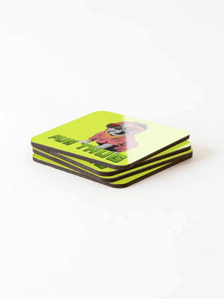 Thumbnail 4 of 5, Coasters (Set of 4), Pug Thug designed and sold by RGIllustrations.