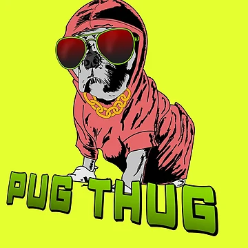 Artwork thumbnail, Pug Thug by RGIllustrations