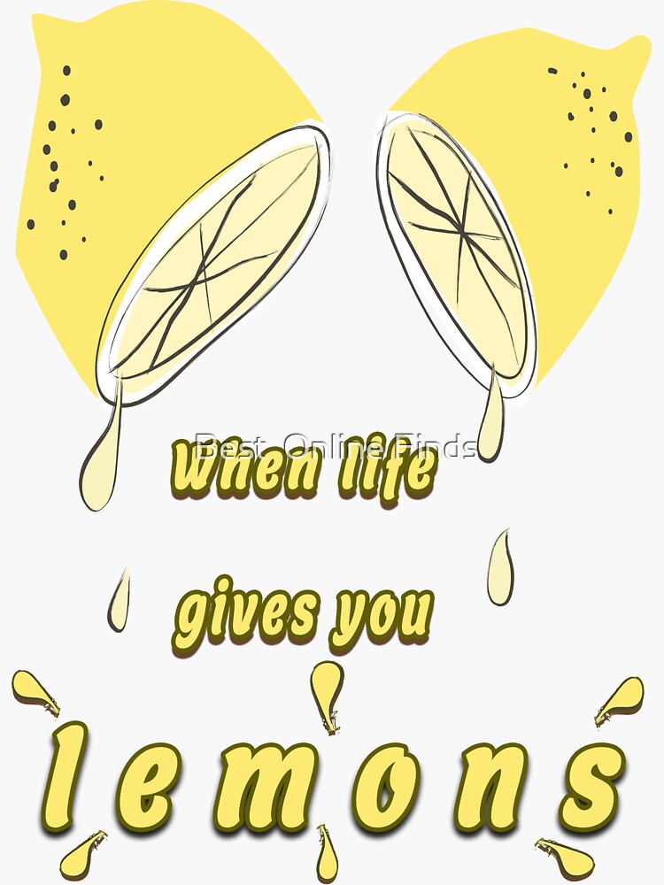 When Life Gives You Lemons Cave Johnson Lemons Sticker By Redaawad