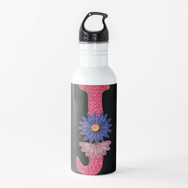 Paper Quilling Monogram J Water Bottle