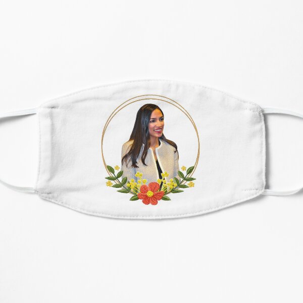 AOC Floral Embroidery Circle Flat Mask