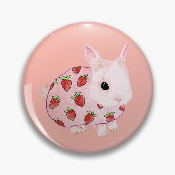 Item preview, strawberry bunny designed and sold by Grace Pinkstone.