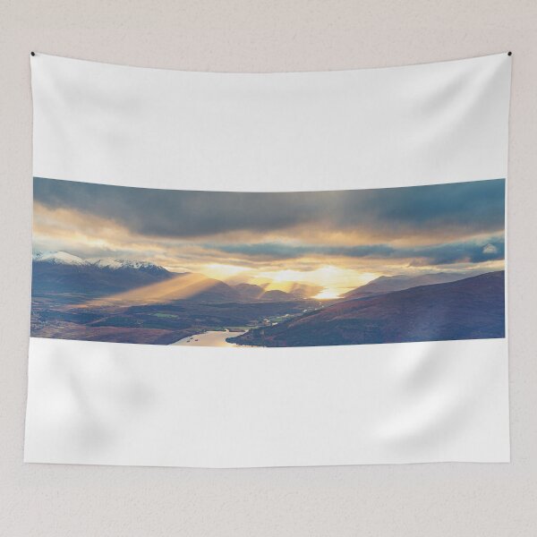 Item preview, Crepuscular Rays Across Lochaber designed and sold by ScotLandscapes.