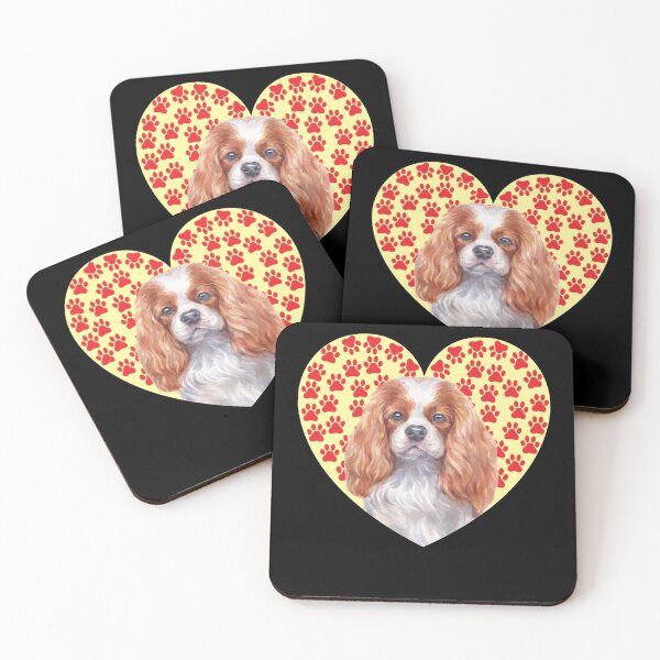 Artikelvorschau, niedliche Kavalier König Charles Spaniel Gesicht Kunst Herz Pfote Valentinstag Geschenke entworfen und verkauft von alaechamlal.