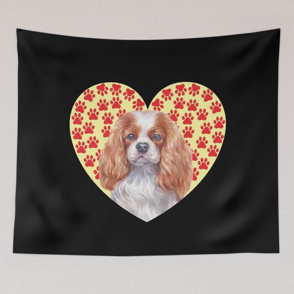 Artikelvorschau, niedliche Kavalier König Charles Spaniel Gesicht Kunst Herz Pfote Valentinstag Geschenke entworfen und verkauft von alaechamlal.