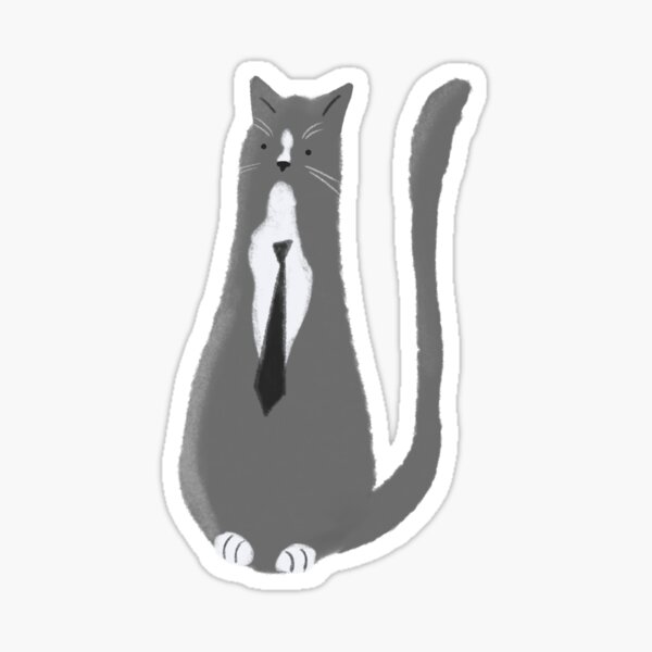 Cat Wearing Pants Stickers for Sale